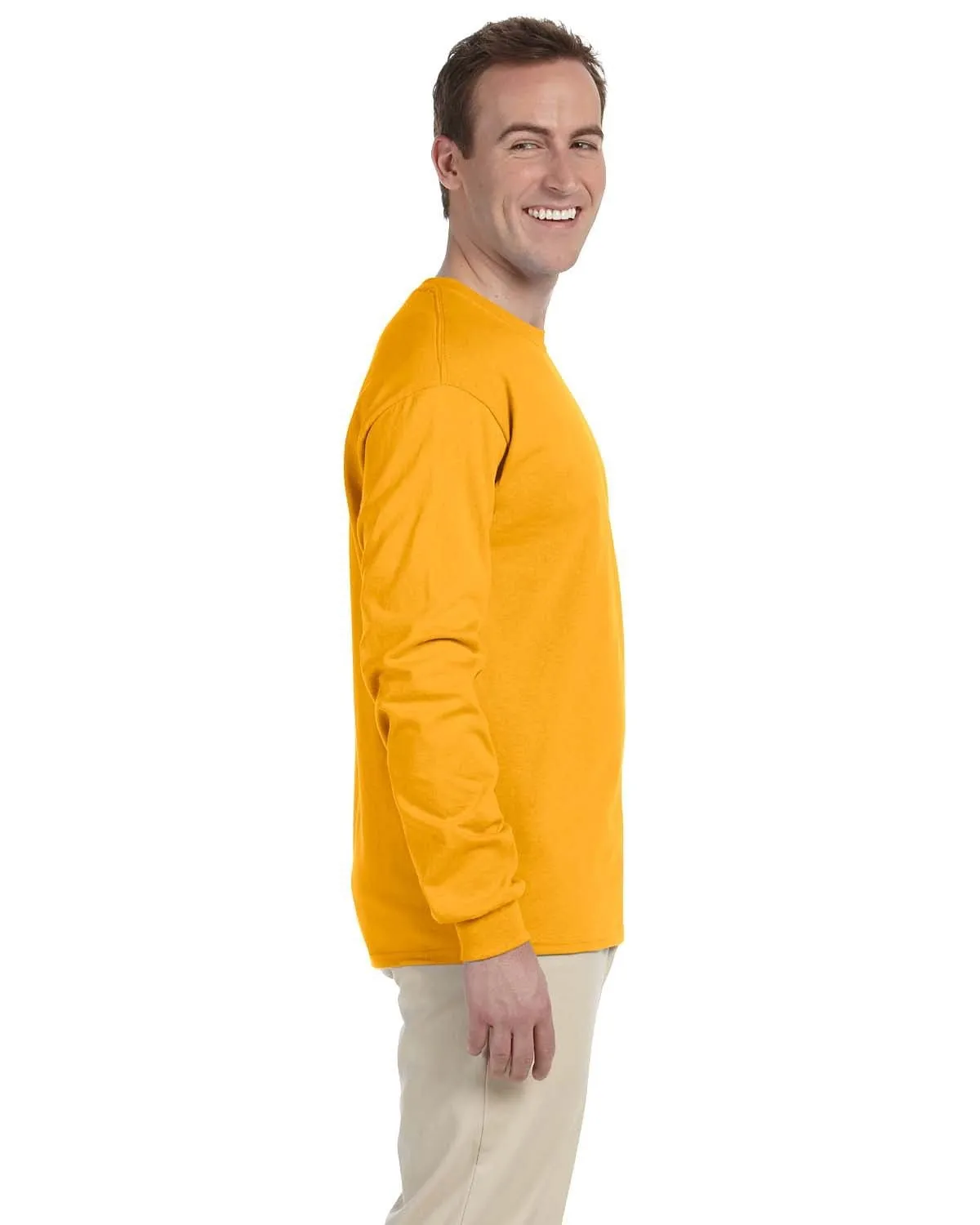 Fruit of the Loom Lightweight Long Sleeve T-Shirt | Gold