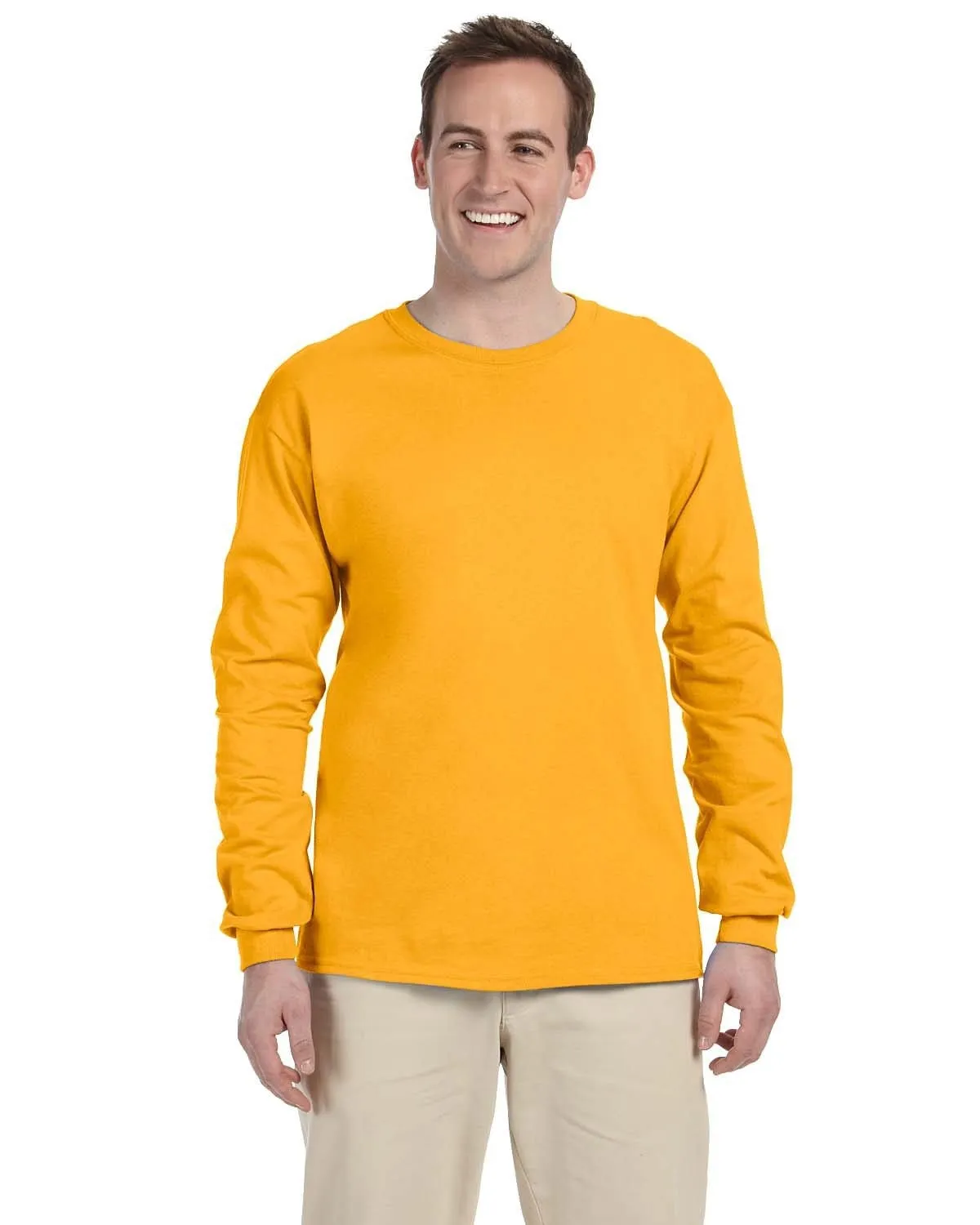 Fruit of the Loom Lightweight Long Sleeve T-Shirt | Gold