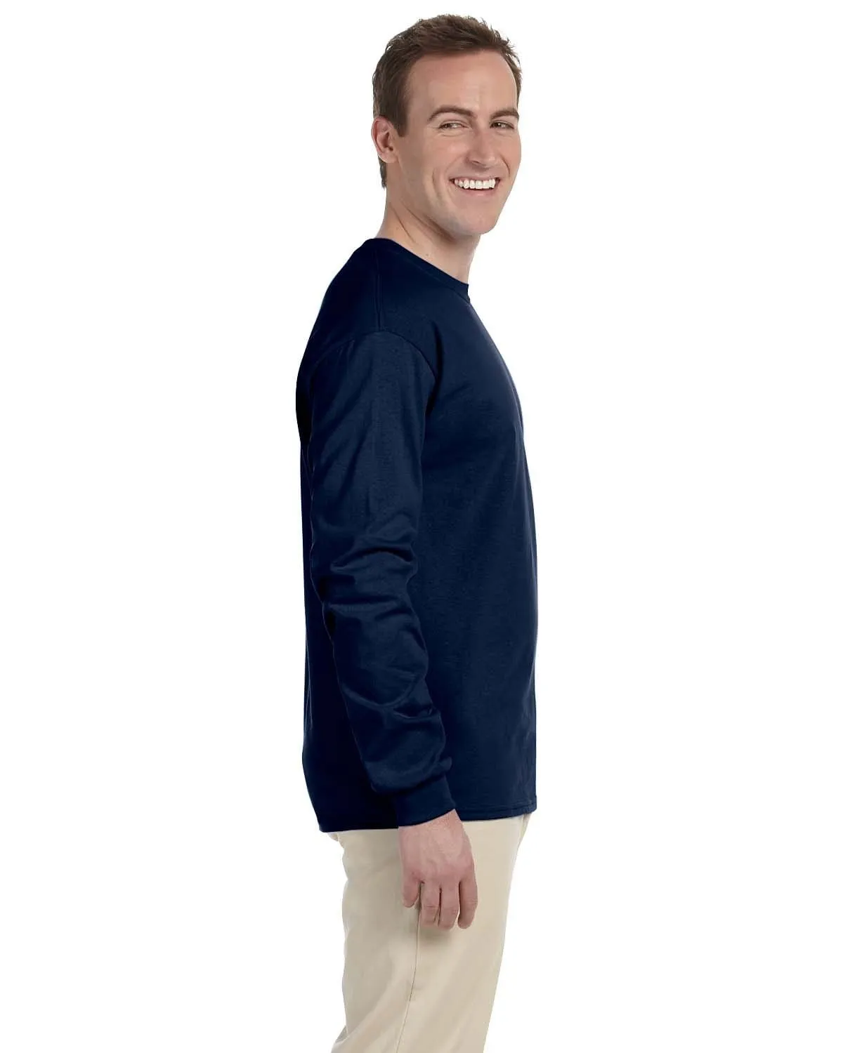 Fruit of the Loom Lightweight Long Sleeve T-Shirt | J Navy