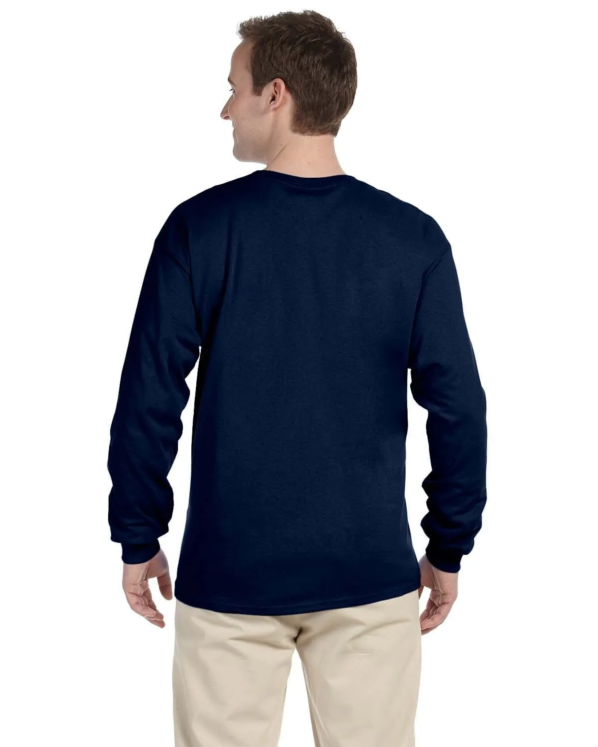 Fruit of the Loom Lightweight Long Sleeve T-Shirt | J Navy