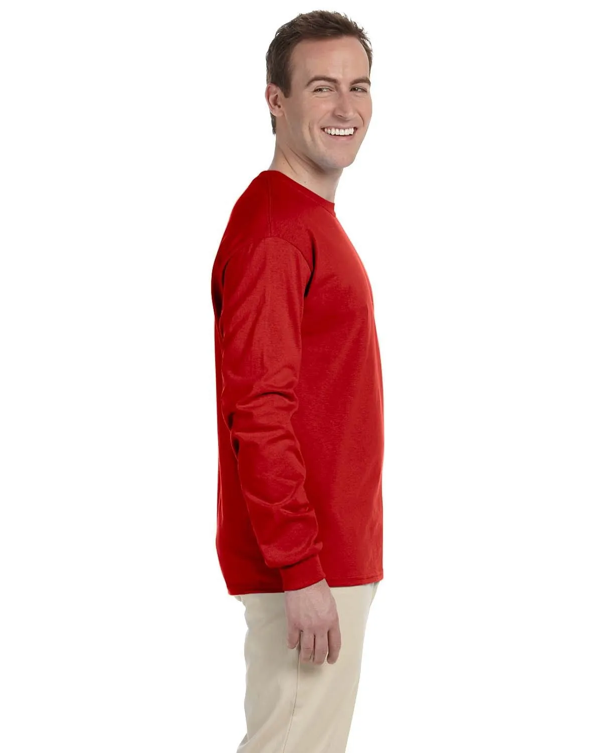 Fruit of the Loom Lightweight Long Sleeve T-Shirt | True Red