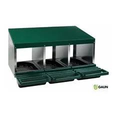 Gaun Laying Nest 3 Compartments Plastic Floor