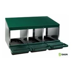 Gaun Laying Nest 3 Compartments Plastic Floor