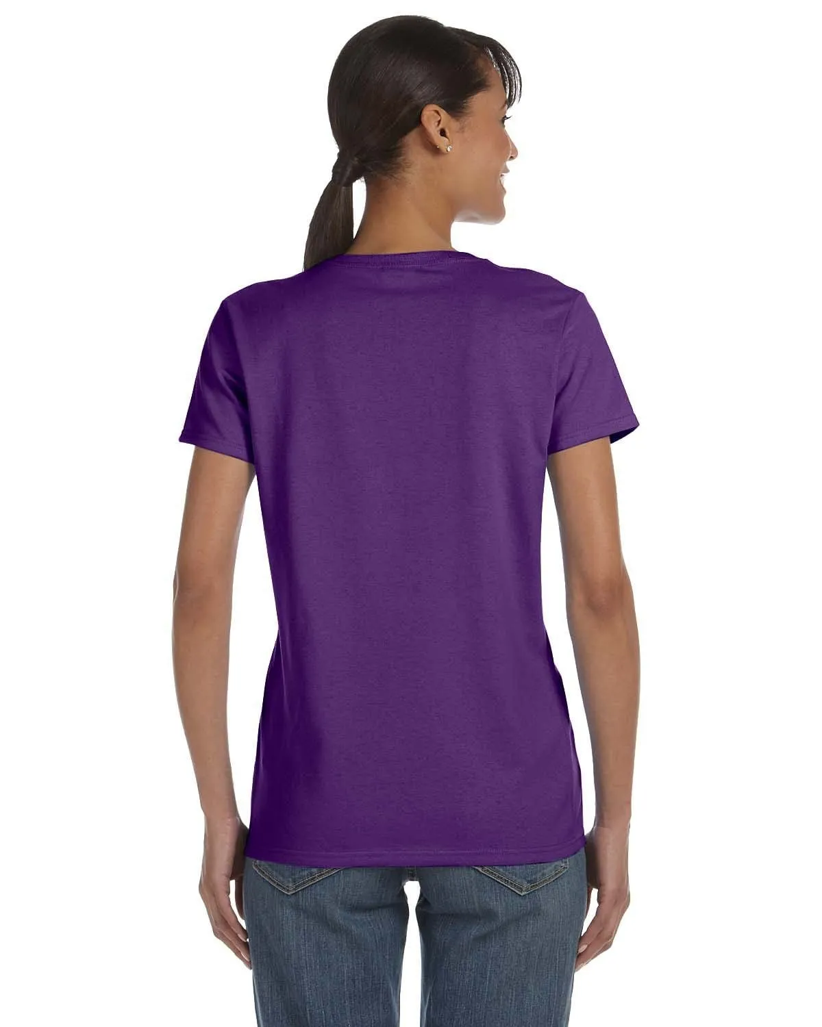 Gildan Ladies Lightweight 100% Cotton T-Shirt | Purple