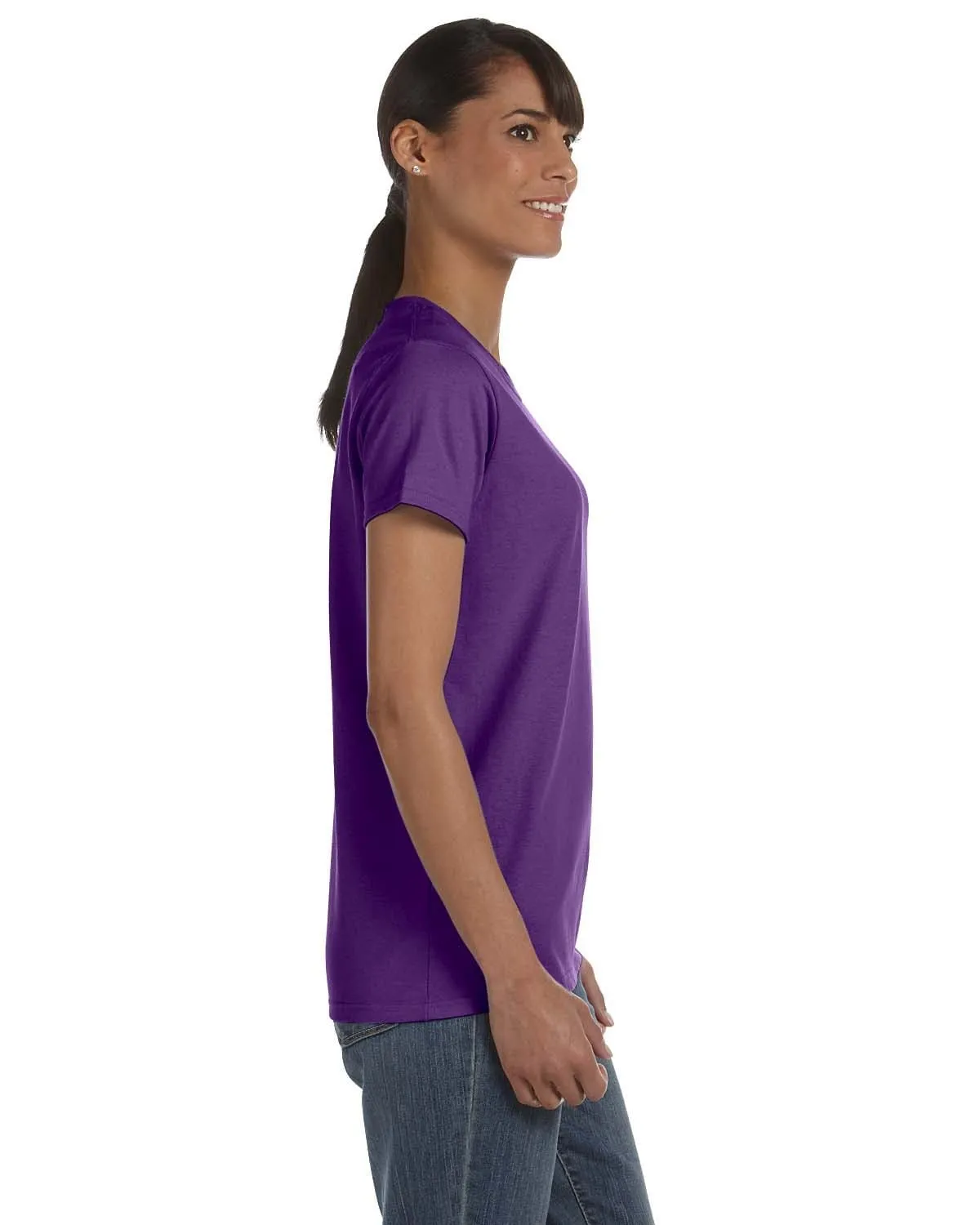 Gildan Ladies Lightweight 100% Cotton T-Shirt | Purple