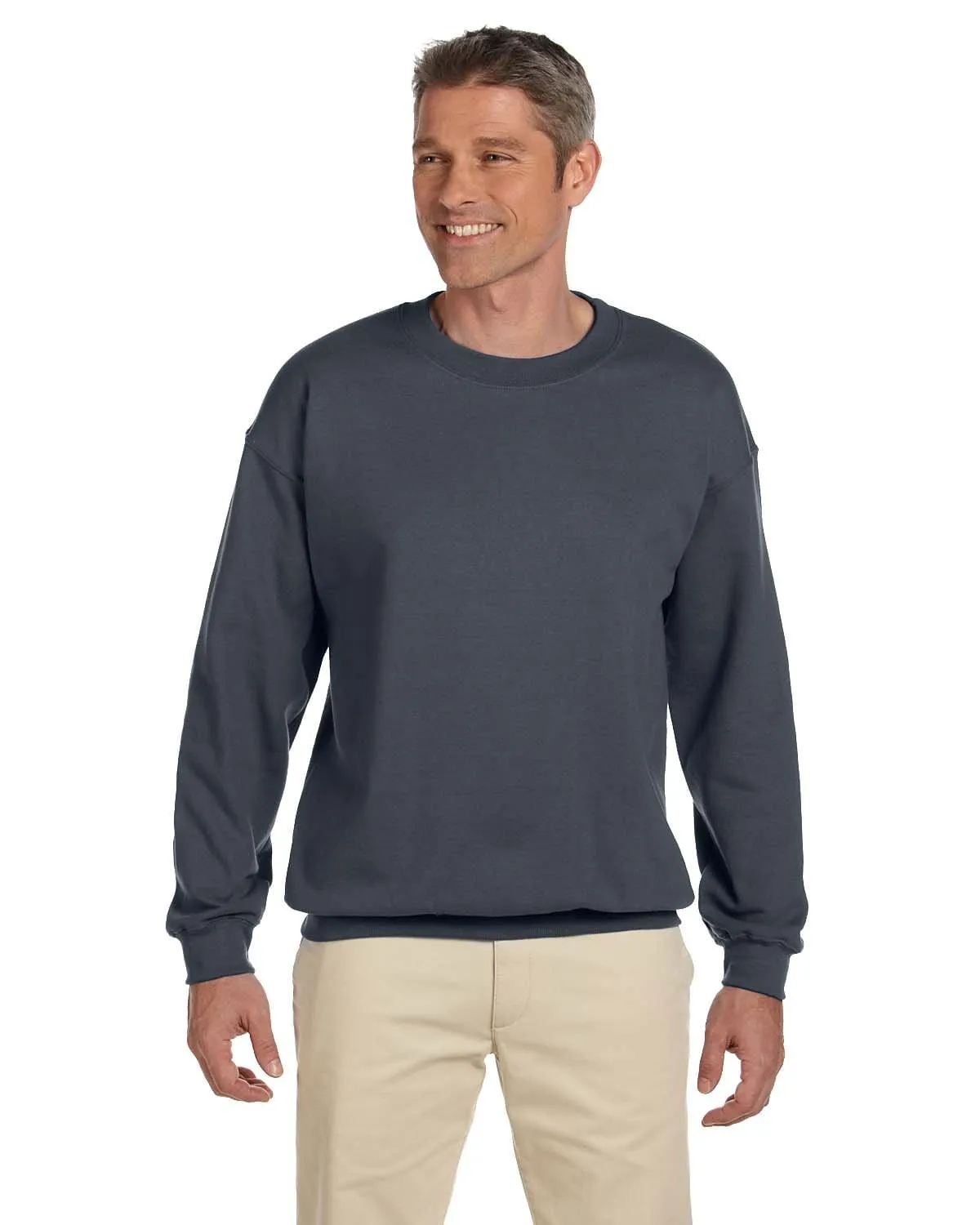 Gildan Lightweight 50/50 Crewneck Sweatshirt | Dark Heather