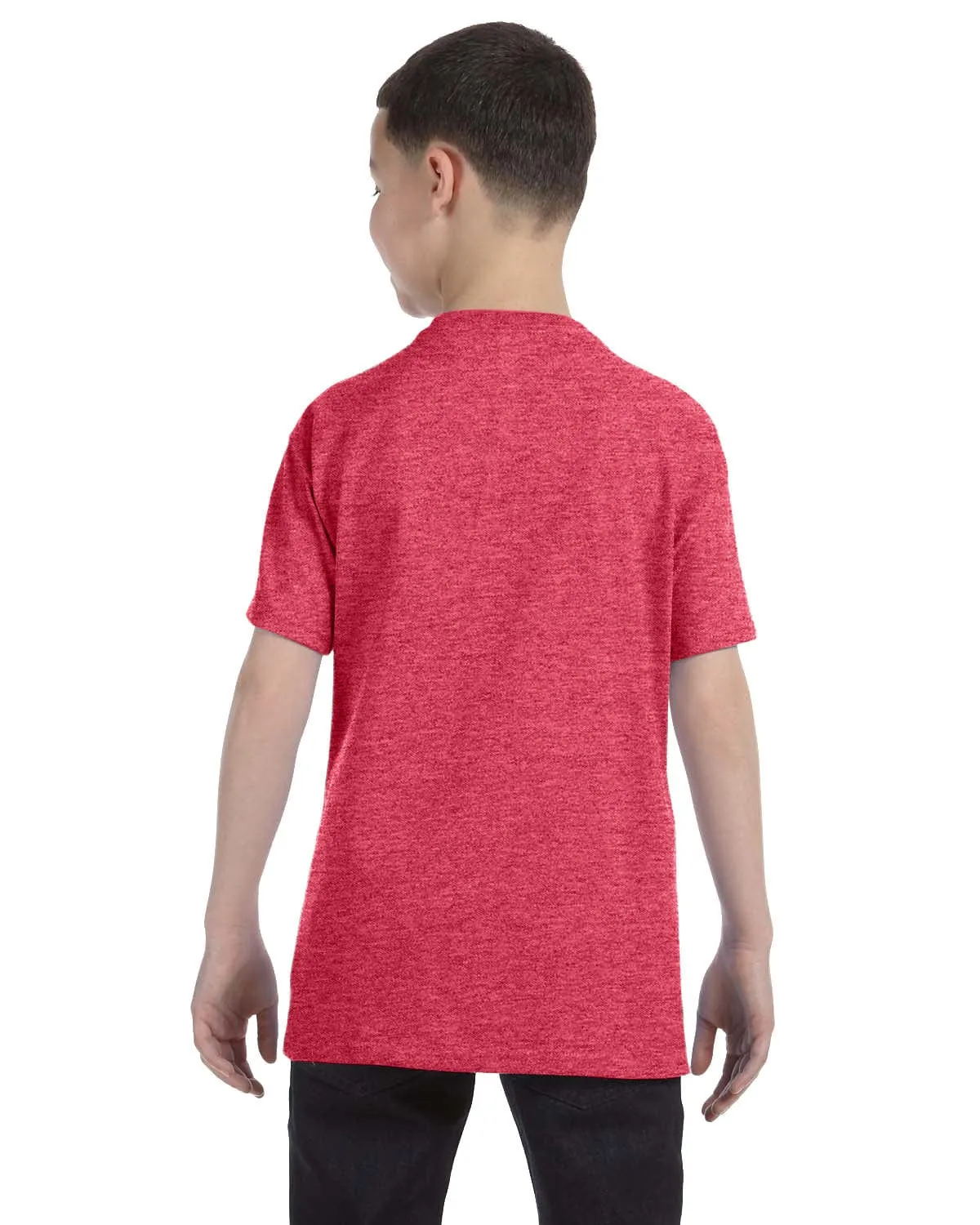 Gildan Youth Lightweight 100% Cotton T-Shirt | Heather Red