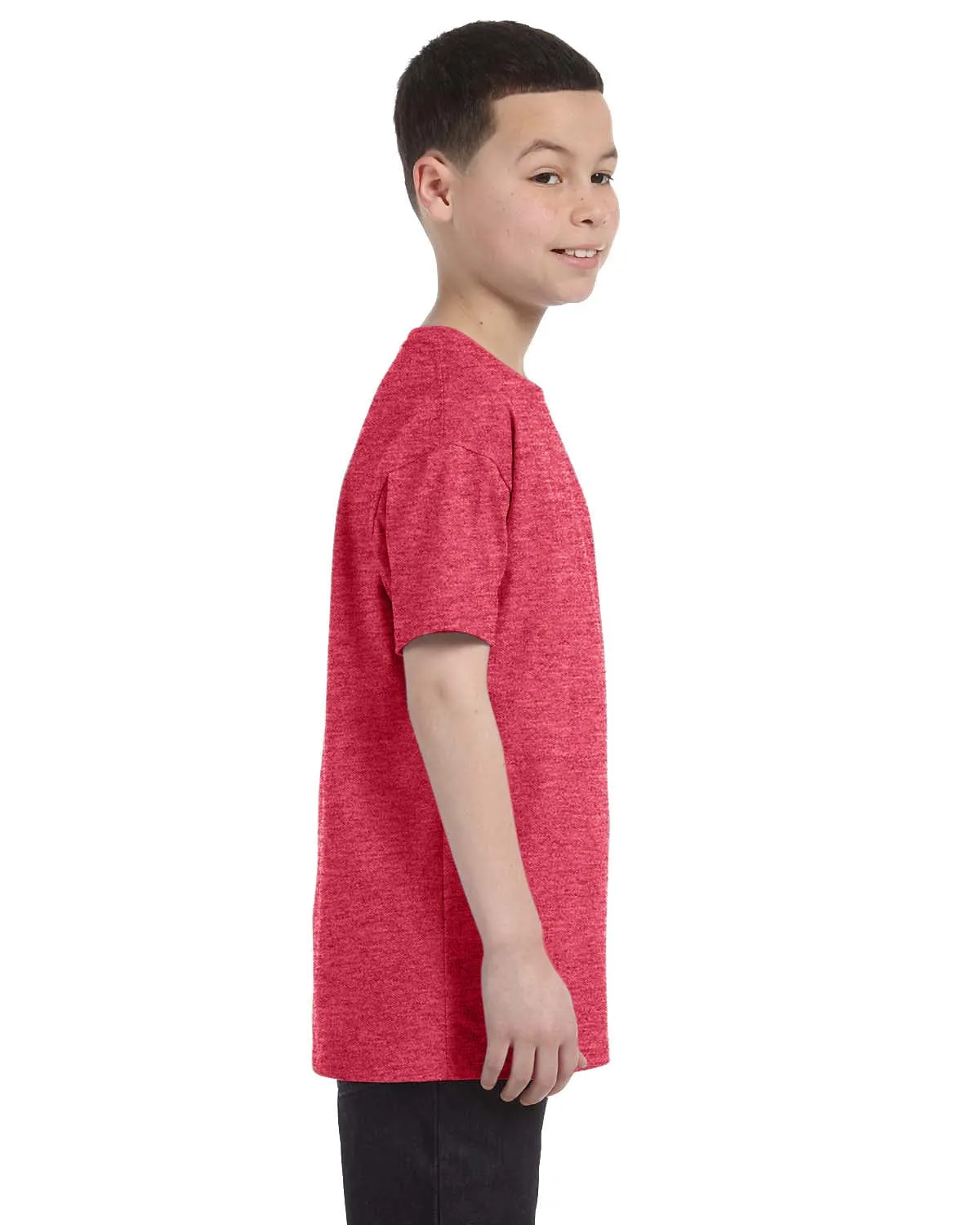 Gildan Youth Lightweight 100% Cotton T-Shirt | Heather Red