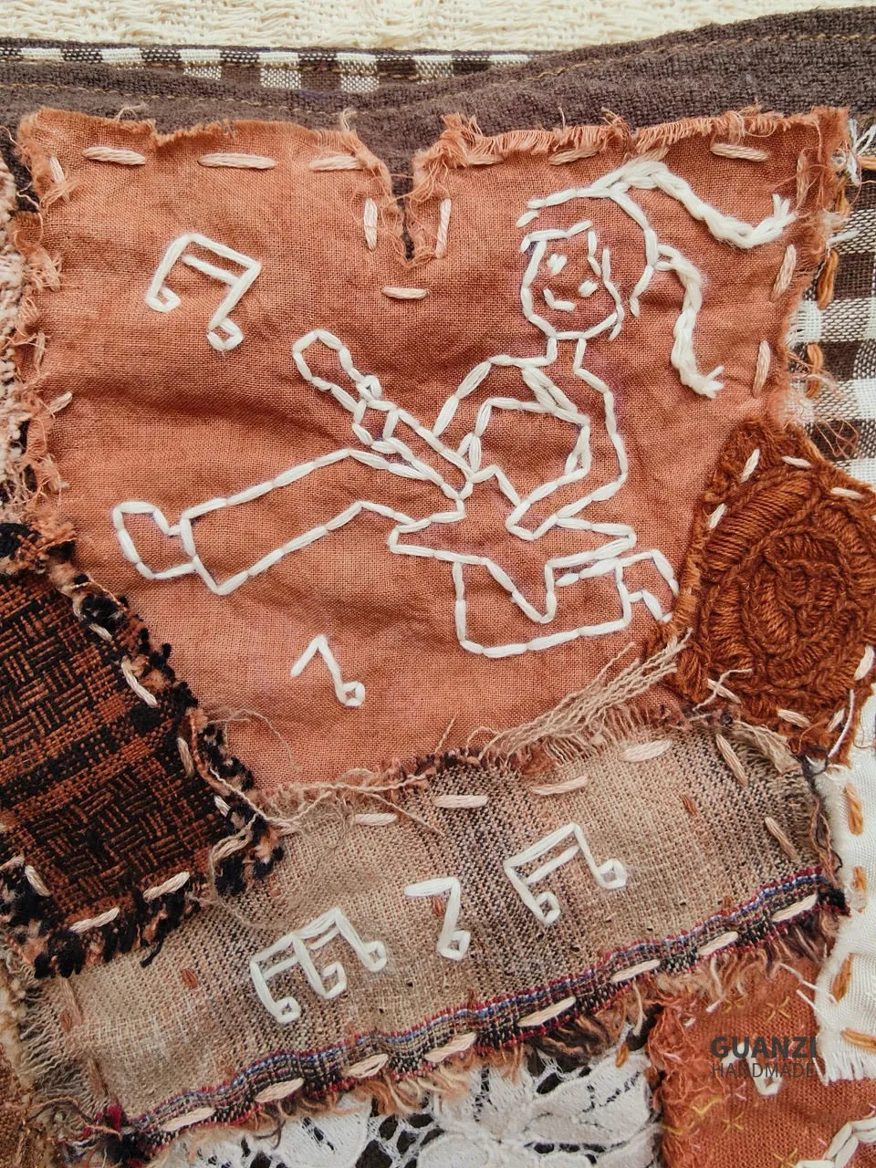 Girls' Crazy Band - Original Handmade DIY Embroidered Fabric Bag