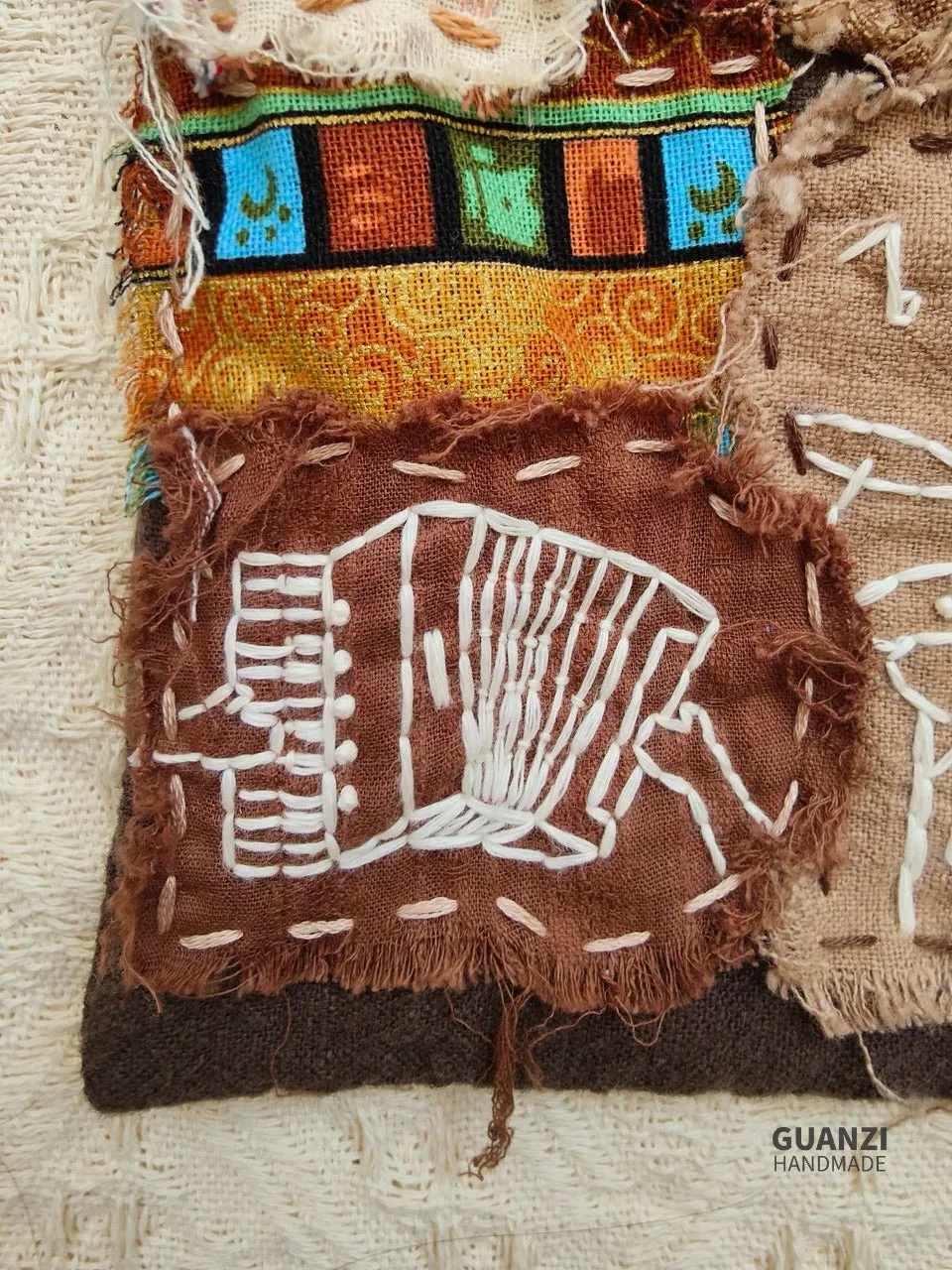 Girls' Crazy Band - Original Handmade DIY Embroidered Fabric Bag