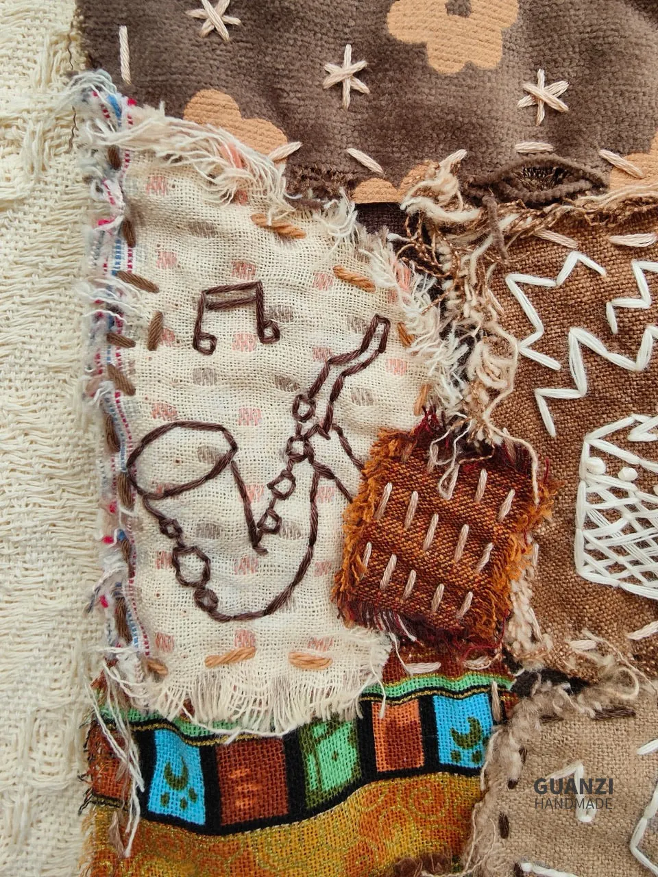 Girls' Crazy Band - Original Handmade DIY Embroidered Fabric Bag