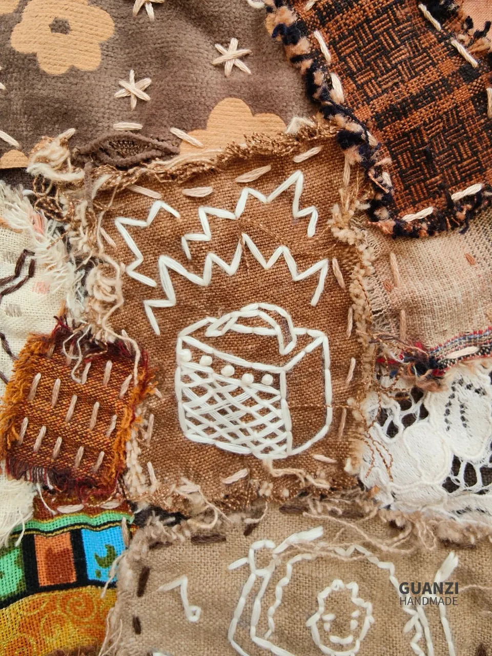 Girls' Crazy Band - Original Handmade DIY Embroidered Fabric Bag