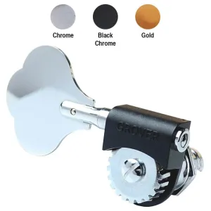 Grover Lightweight Bass Machineheads ~ 4 in-line ~ Black Chrome ~ Left Hand