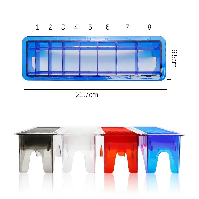 Guard Tray Holder 8 Grid Guide Limit Comb Storage Box Electric Hair Clipper Rack Holder Organizer Case Barber Salon Hairdressing Tools Barber Tool