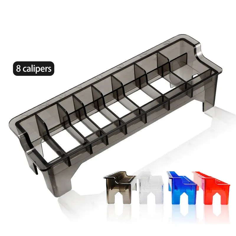Guard Tray Holder 8 Grid Guide Limit Comb Storage Box Electric Hair Clipper Rack Holder Organizer Case Barber Salon Hairdressing Tools Barber Tool