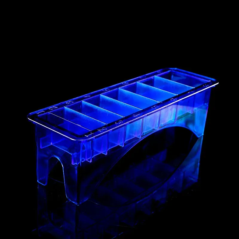 Guard Tray Holder 8 Grid Guide Limit Comb Storage Box Electric Hair Clipper Rack Holder Organizer Case Barber Salon Hairdressing Tools Barber Tool