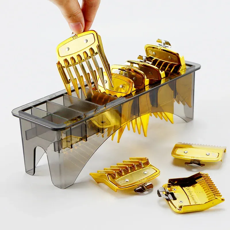 Guard Tray Holder 8 Grid Guide Limit Comb Storage Box Electric Hair Clipper Rack Holder Organizer Case Barber Salon Hairdressing Tools Barber Tool