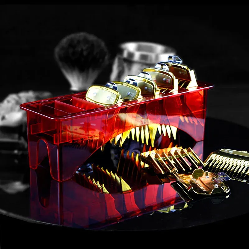 Guard Tray Holder 8 Grid Guide Limit Comb Storage Box Electric Hair Clipper Rack Holder Organizer Case Barber Salon Hairdressing Tools Barber Tool