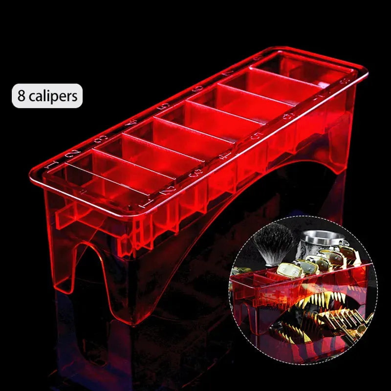 Guard Tray Holder 8 Grid Guide Limit Comb Storage Box Electric Hair Clipper Rack Holder Organizer Case Barber Salon Hairdressing Tools Barber Tool