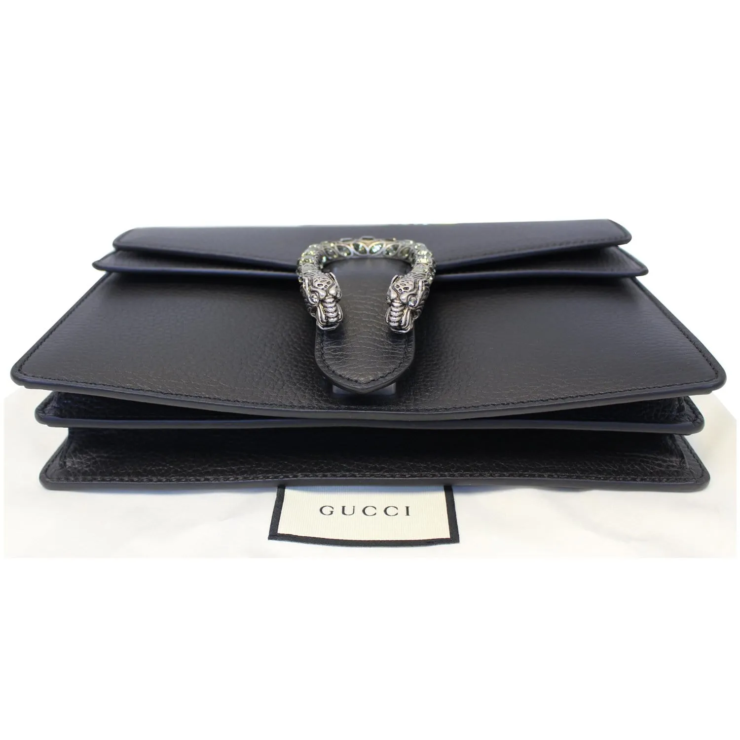 GUCCI Dionysus Small Leather Shoulder Bag 400249 Black