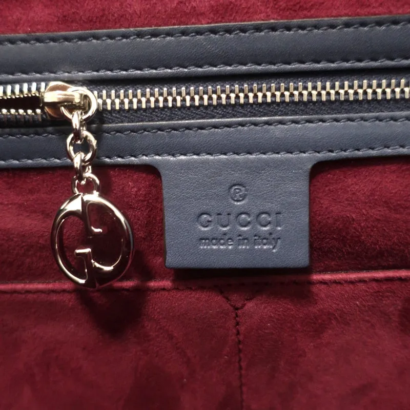 Gucci Lady Lock Large Tote Blue Snakeskin Top Handle Bag