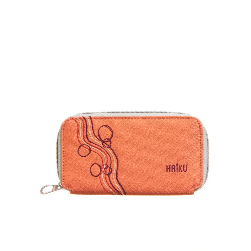 Haiku Intrepid RFID Wallet in Neon Flora, Rustic Clay, Rosewood, Stone Gray, River Rock Blue, Gray Poplar & Black