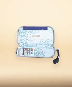 Haiku Intrepid RFID Wallet in Neon Flora, Rustic Clay, Rosewood, Stone Gray, River Rock Blue, Gray Poplar & Black