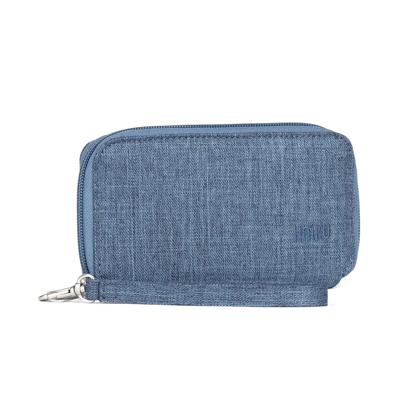 Haiku Intrepid RFID Wallet in Neon Flora, Rustic Clay, Rosewood, Stone Gray, River Rock Blue, Gray Poplar & Black