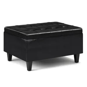 Harrison Small Coffee Table Ottoman in Vegan Leather