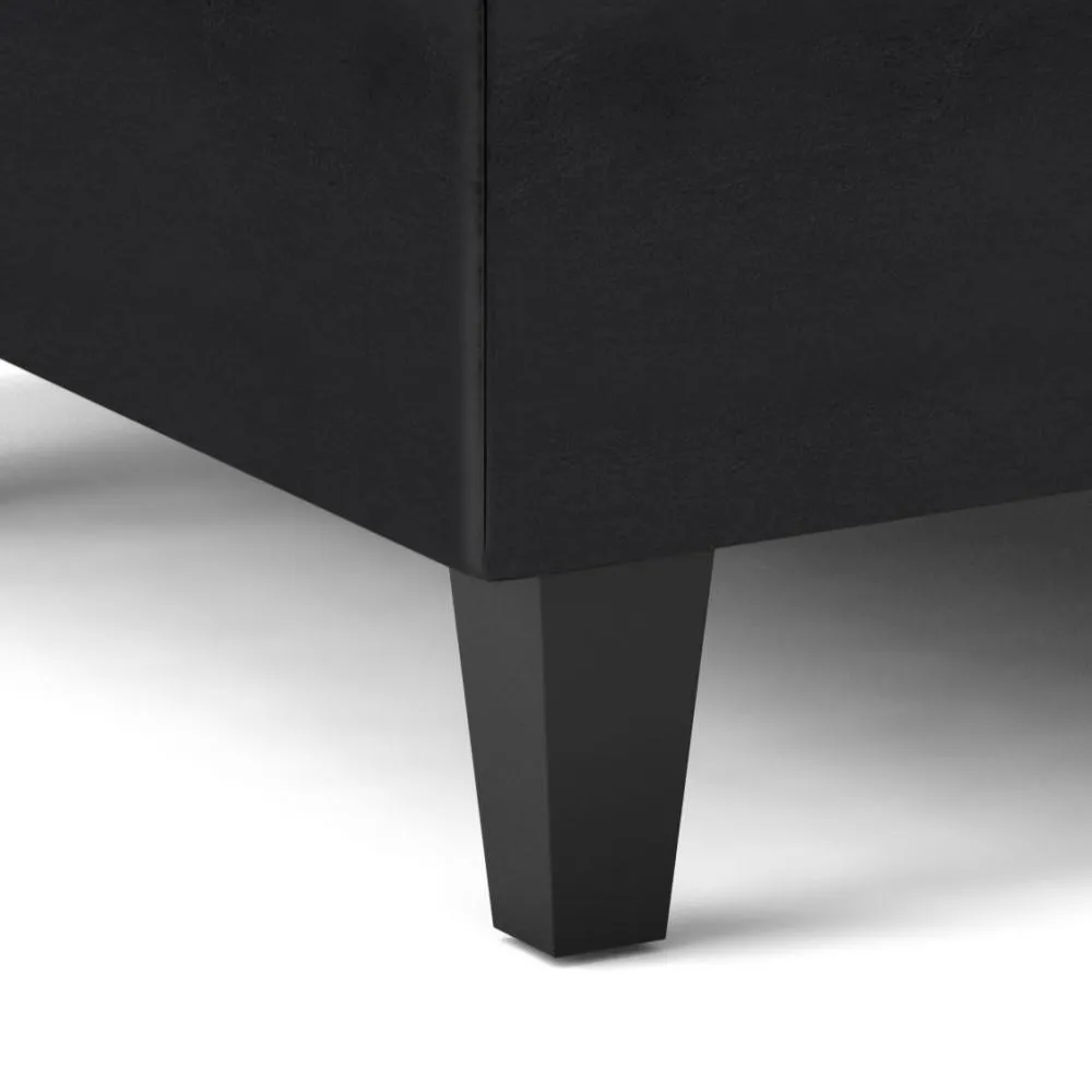 Harrison Small Coffee Table Ottoman in Vegan Leather