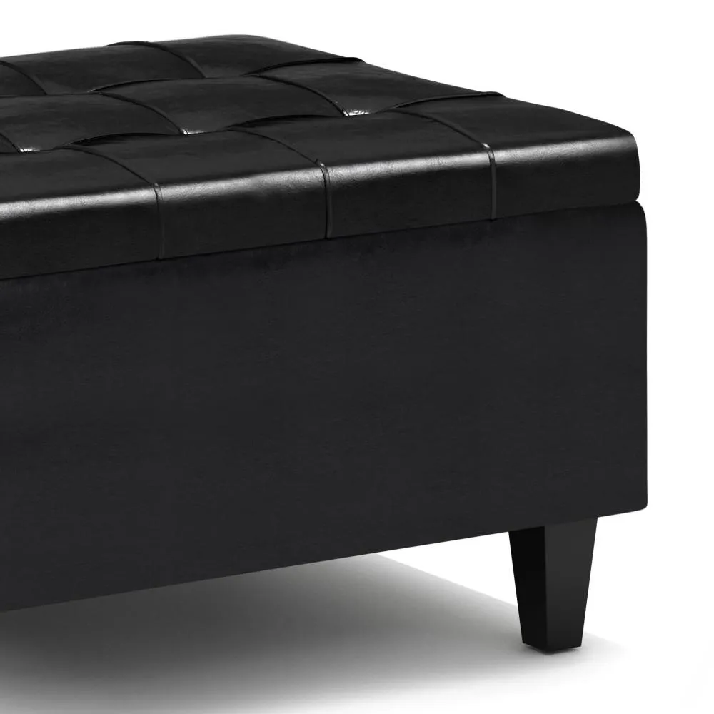 Harrison Small Coffee Table Ottoman in Vegan Leather