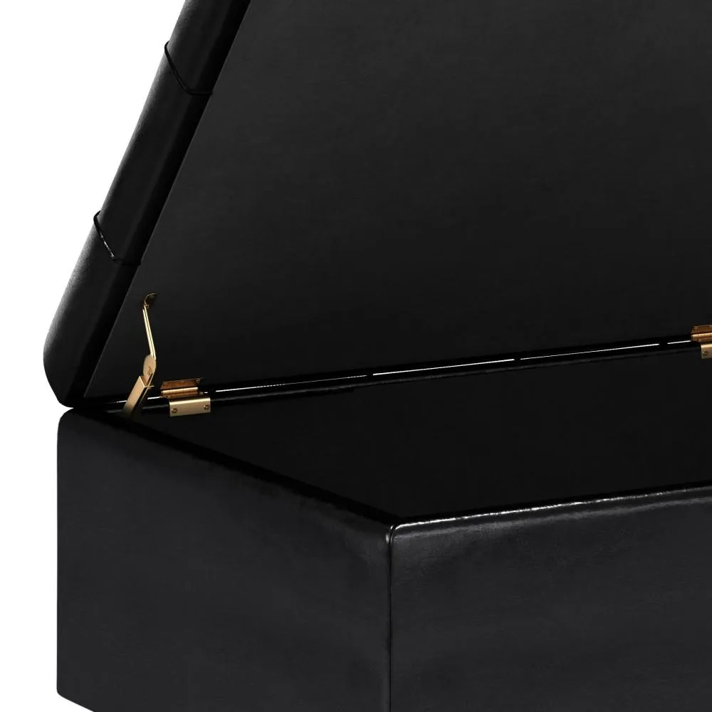 Harrison Small Coffee Table Ottoman in Vegan Leather