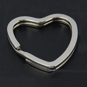Heart Split Key Ring - Silver - 31mm - 10pc