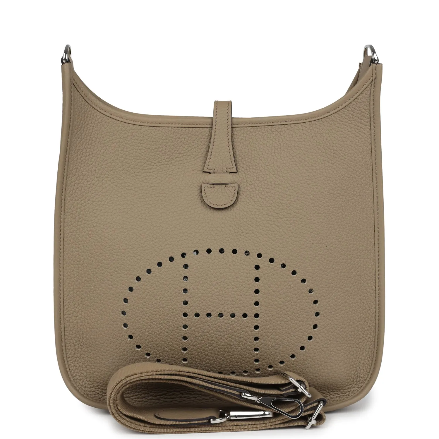 Hermes Evelyne III PM Beige Marfa Clemence Gold Hardware