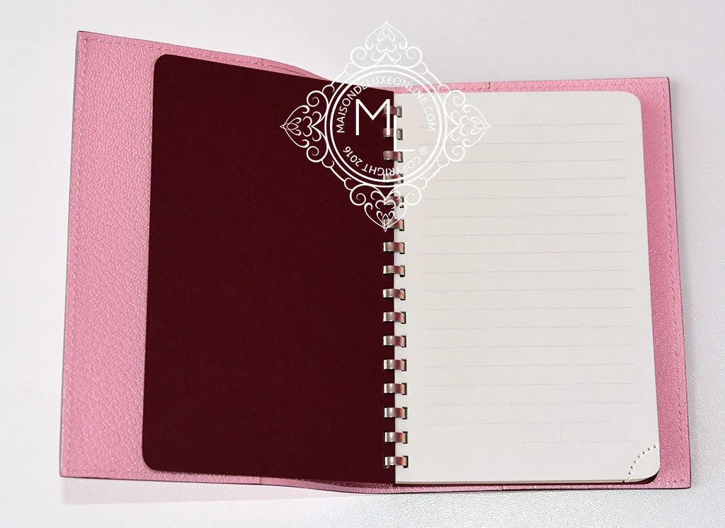 Hermes Rose Sakura Vision Passport / Agenda Notebook Cover (with refill)