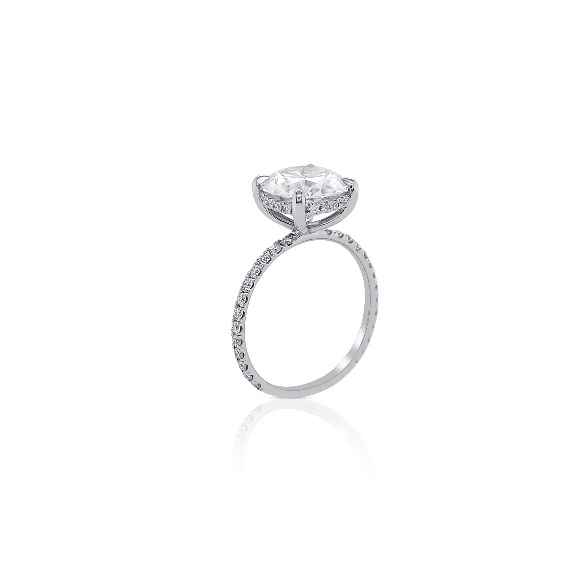Hidden Halo Engagement Ring