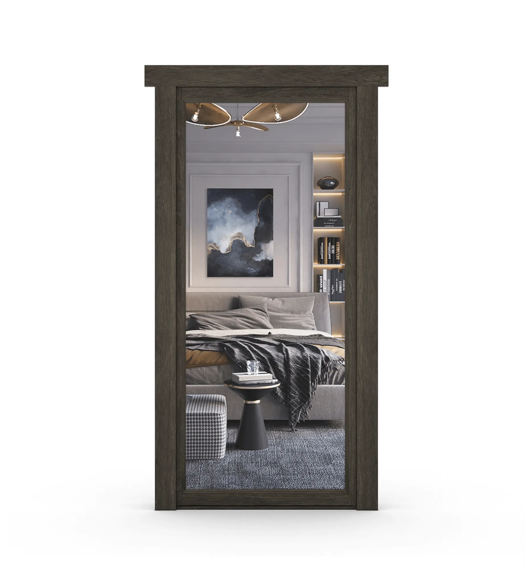 Hidden Maple Mirror Door