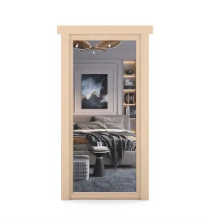 Hidden Maple Mirror Door