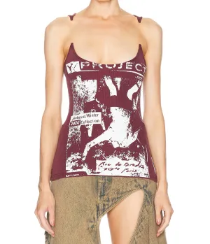 Hidden Strap Printed Vest
