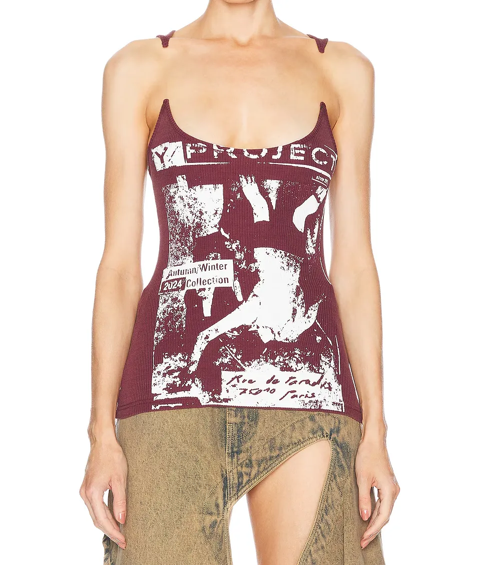 Hidden Strap Printed Vest