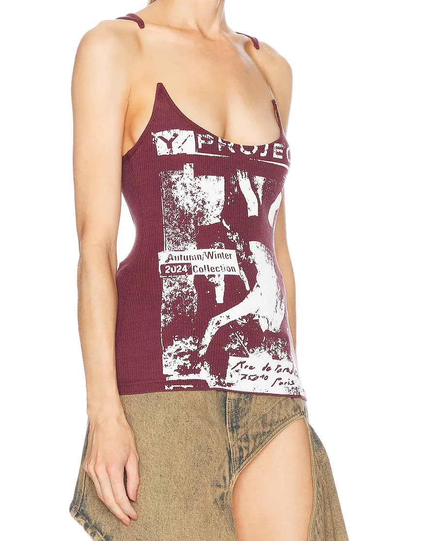 Hidden Strap Printed Vest