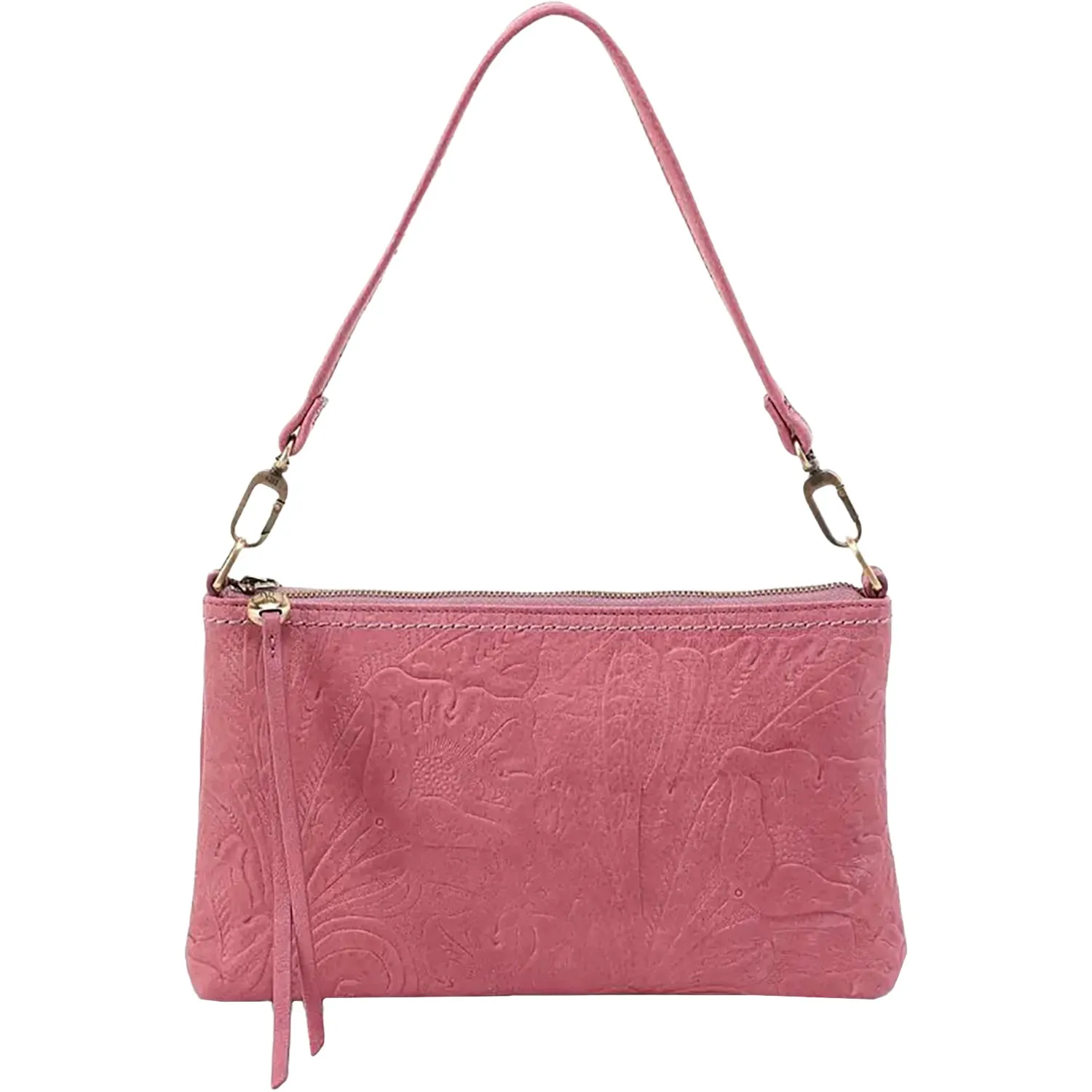 Hobo Darcy Crossbody Mauve Embossed Leather