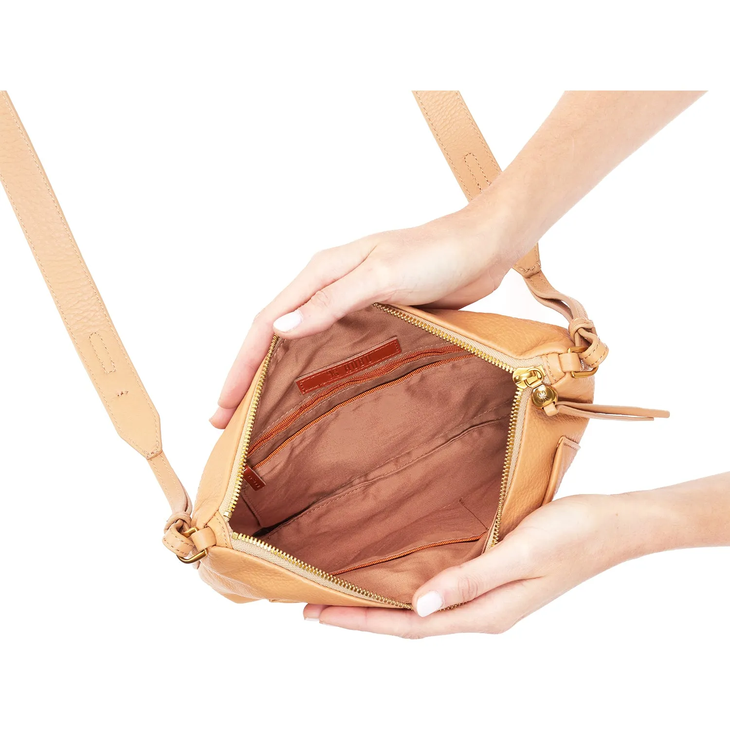 Hobo Tripp Medium Crossbody Sandstorm Pebbled Leather