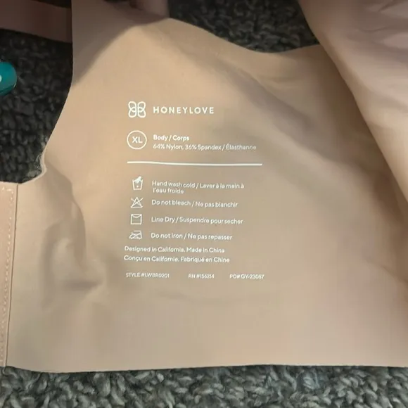 Honeylove Silhouette Bra Rose Tan Size XL