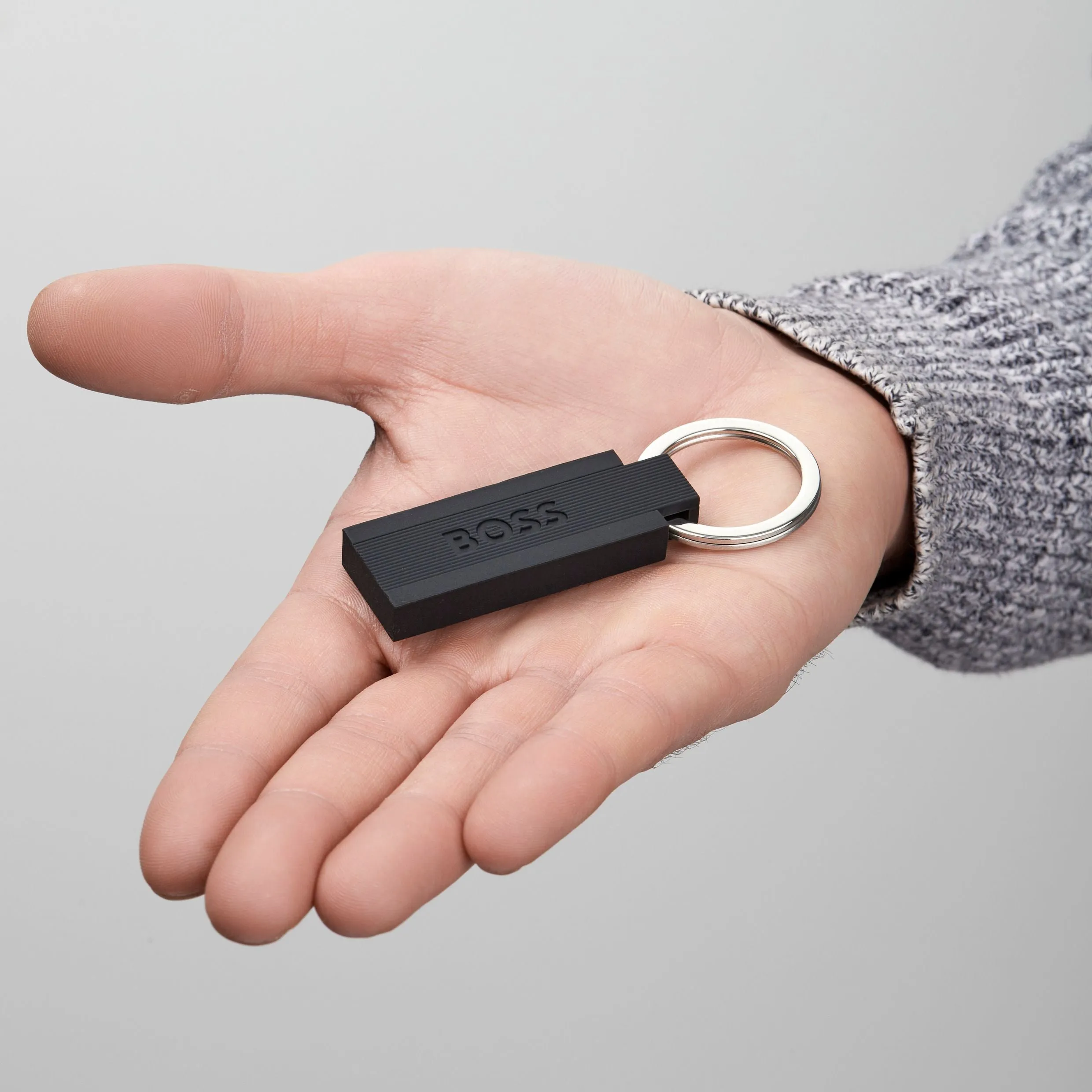 HUGO BOSS HAK421A - Key ring Edge Iconic Black