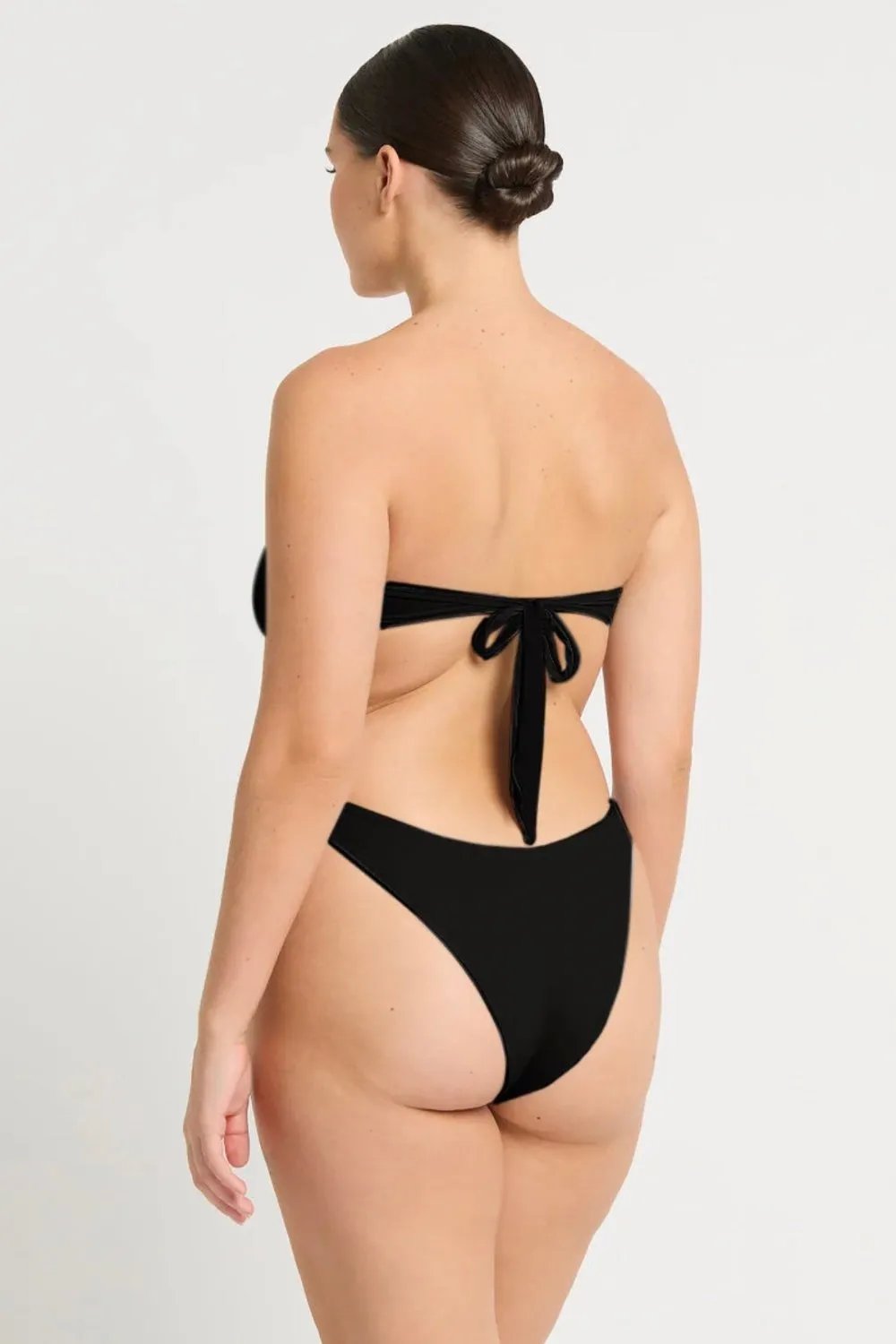 Ida Tie Back Bandeau Black/Arabica