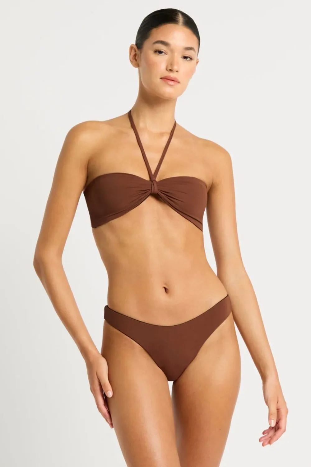 Ida Tie Back Bandeau Black/Arabica