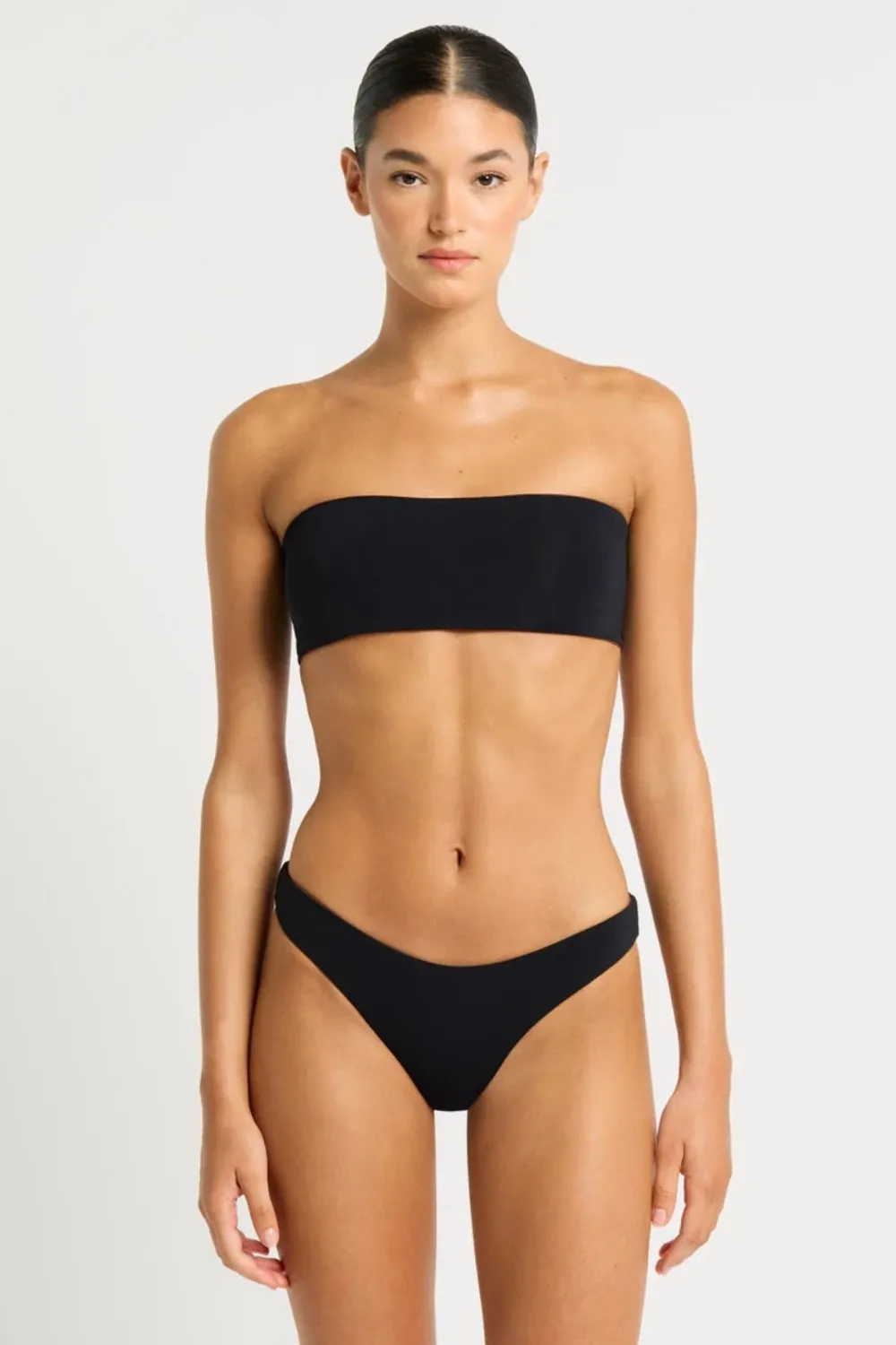 Ida Tie Back Bandeau Black/Arabica