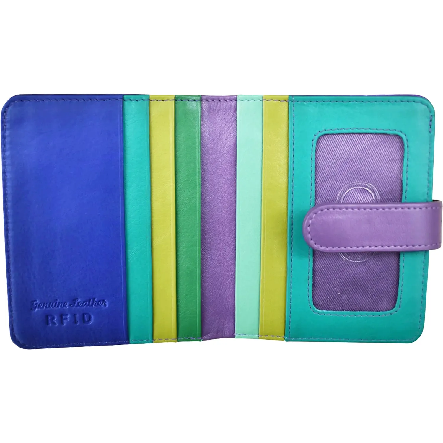 ili New York Bi-Fold Credit Card Wallet Cool Tropics Leather