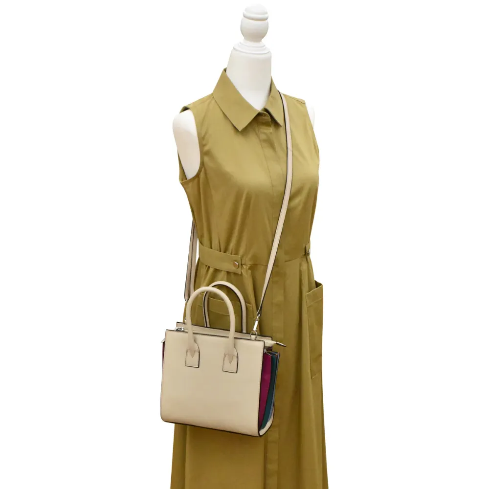 ili New York Small Accordion Satchel Stone/Paradise Multi